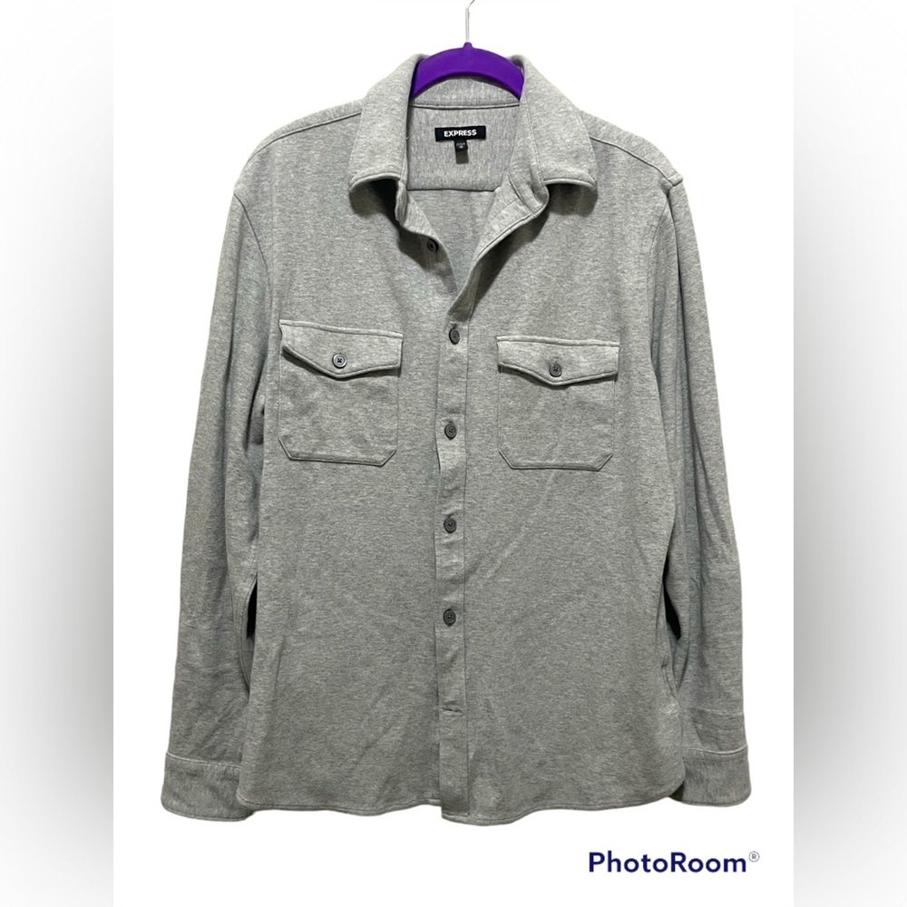 NWOT Express men’s heather gray jersey shirt, size M